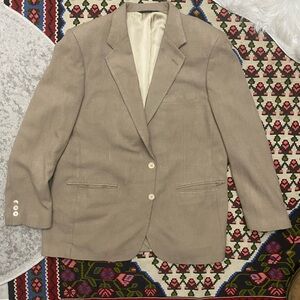Burberry Tan Sport Coat Single-Breasted Notched Lapel